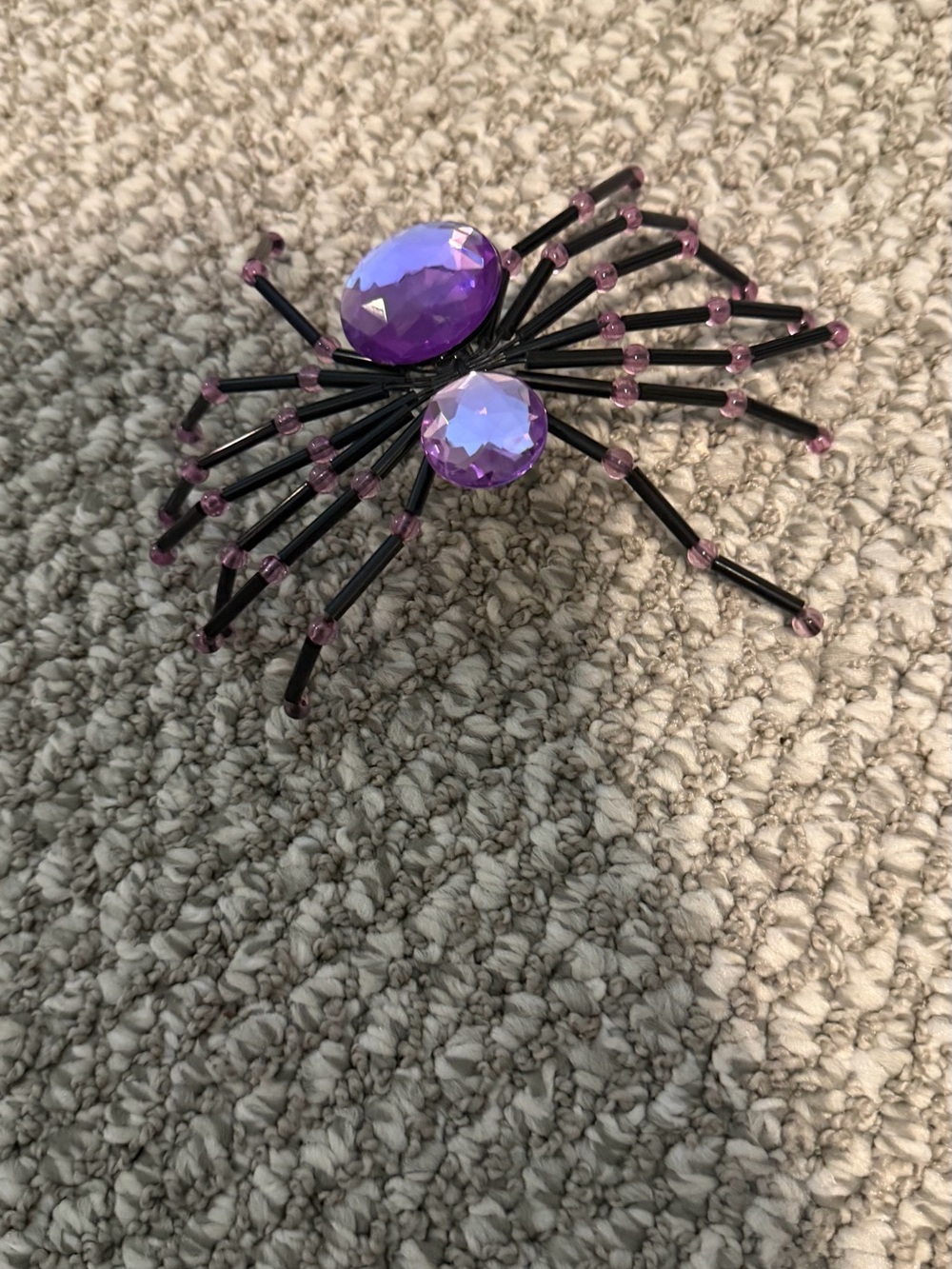 Purple Crystal Spider Hair clip - Women Accessories